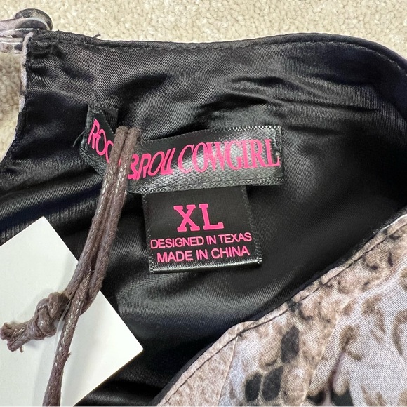 Rock & Roll Cowgirl Dress NWT Snake Print Sleeveless Black/Gray Women's‎ X Large - Picture 12 of 16